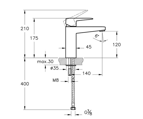 смеситель для раковины VITRA ROOT SQUARE